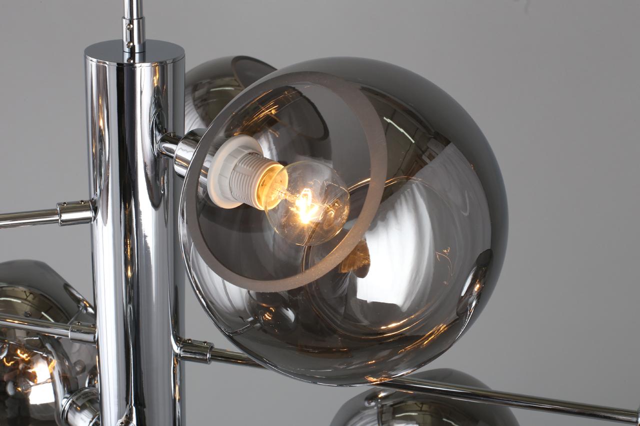 Подвесная люстра Omnilux Rilievo OML-93203-08 OMNILUX ДИЗАЙНЕРСКИЕ, RILIEVO 328704 Прозрачный;серый  - Вид №1