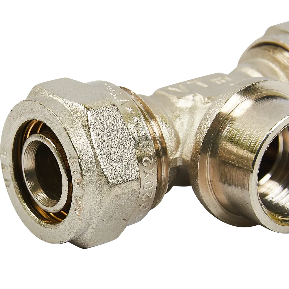 Тройник обжимной Valtec 20×1/2" для перпендикулярных ответвлений трубопровода 11978071 STLM-0001654 - Вид №1