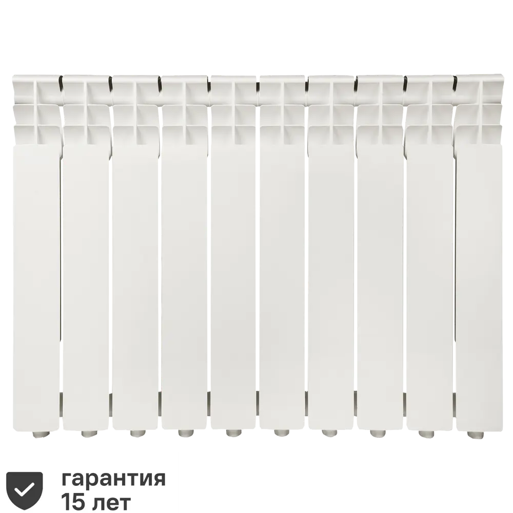 Радиатор Monlan Aluminium 500/80 алюминий 10 секций боковое подключение цвет белый STLM-2104007