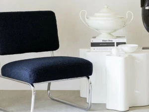 Élitis Однотонная огнестойкая ткань букле из шерсти Dolce lana