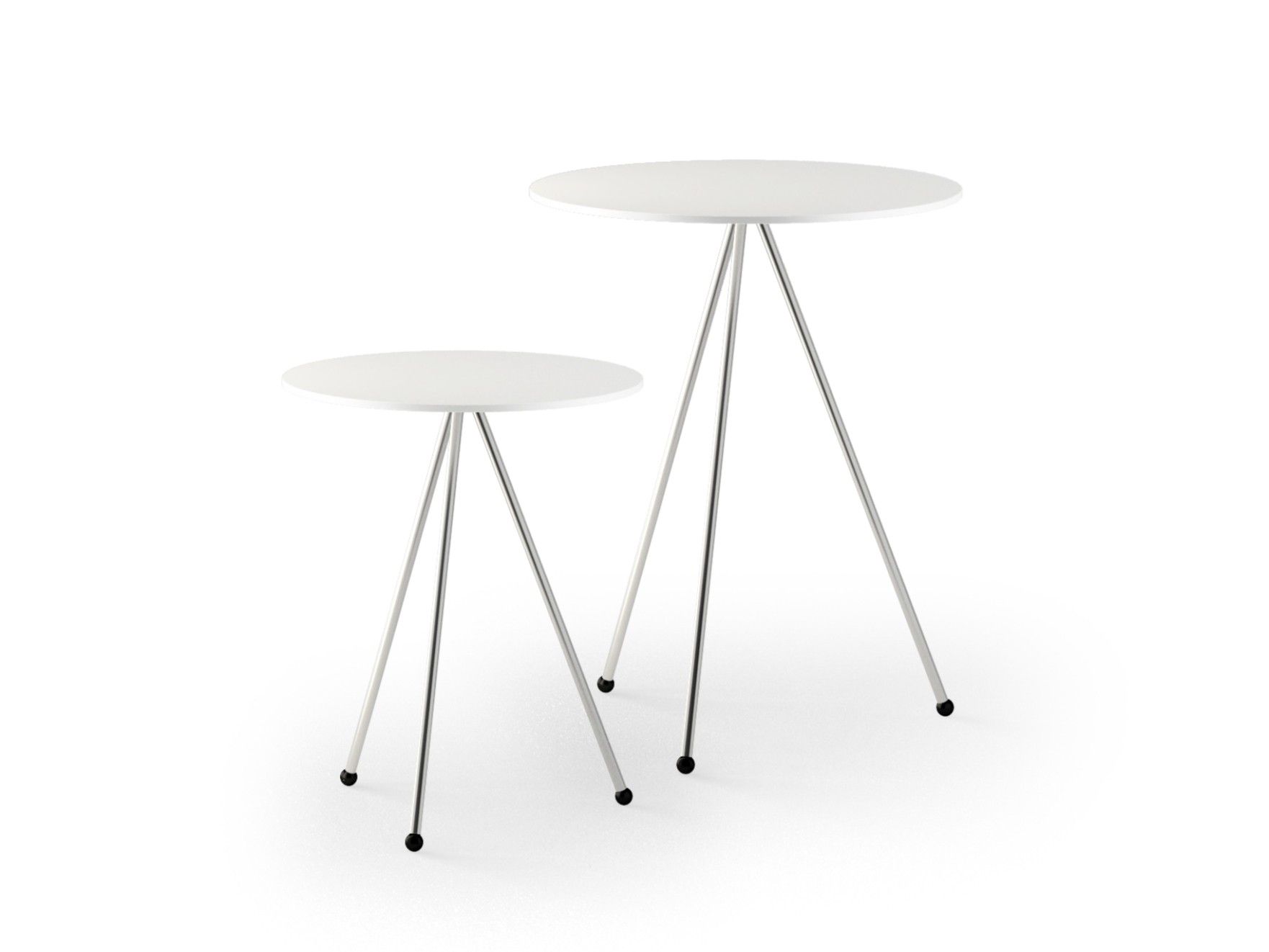 Круглый журнальный столик из нержавеющей стали и стекла SCHNEEWEISS interior Tres ARCH-00036704