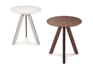 Круглый деревянный журнальный столик