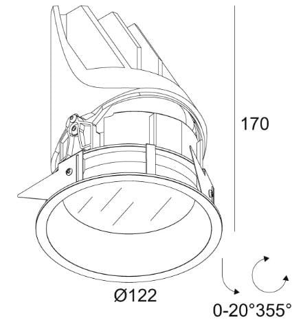 Регулируемый светодиодный прожектор Deltalight Entero ARCH-00093121 - Вид №2