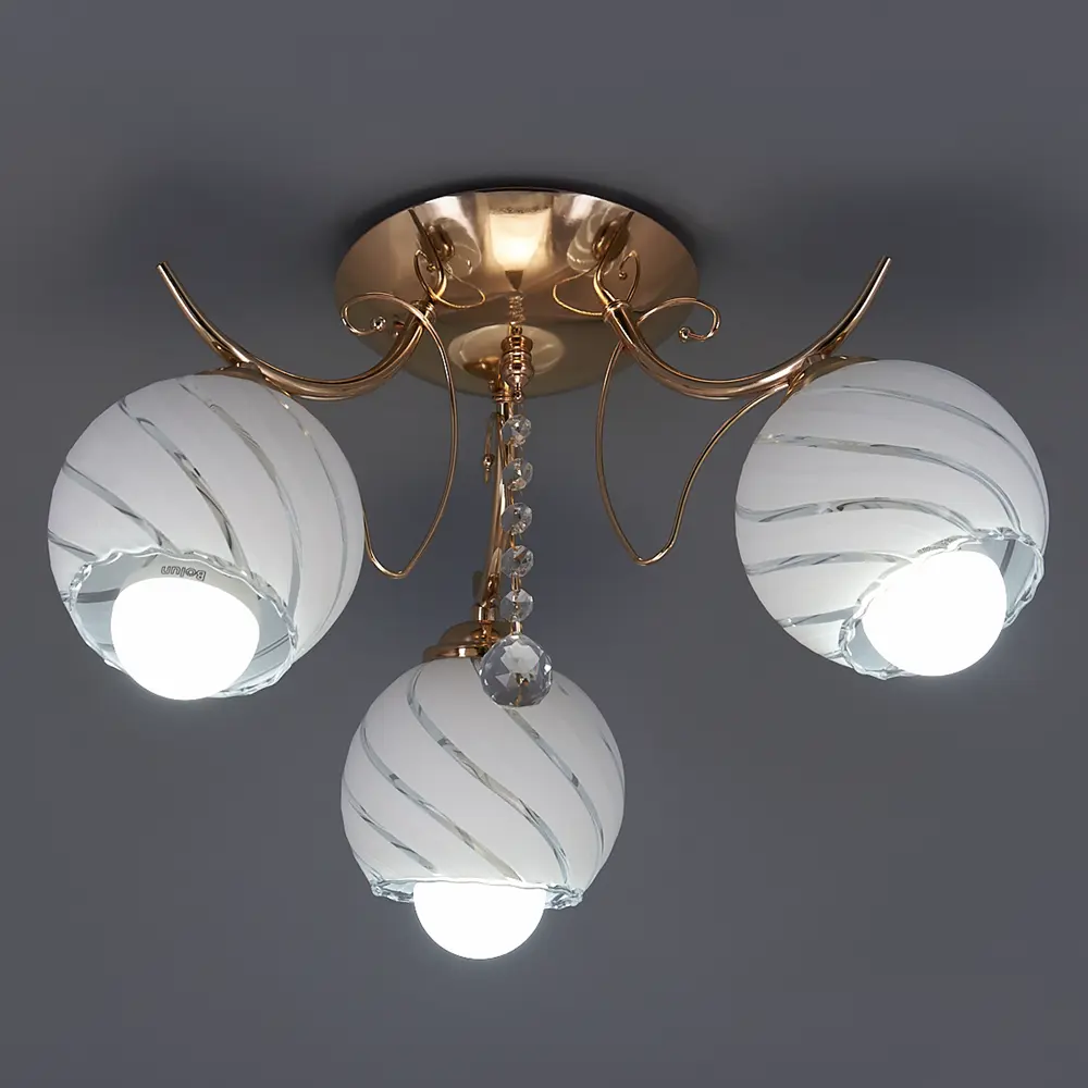 Люстра потолочная Ritter FABIANO 52430 4, 3 лампы Е27, цвет золото STLM-2077887 - Вид №2