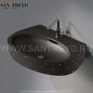 L281.105SW Подвесная раковина настенная овальная A. e T. Italia OVAL черная