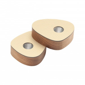 990057 HIPPO gold подсвечник для высоких свечей, фигурный 8х10х2,5см, набор 2шт;LIND DNA