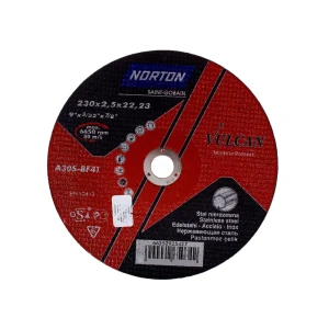 Круг отрезной по нержавейке Norton, тип 41, 230x2.5x22.2 мм