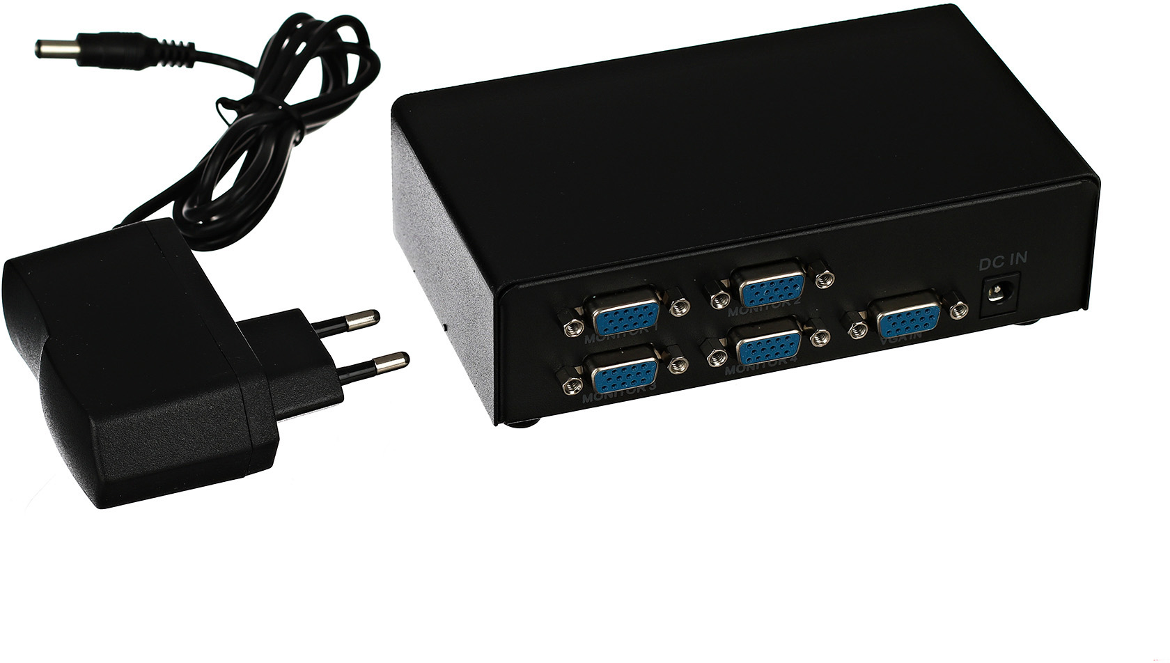 VDS8016 Разветвитель vga 1->4-port (vga15m+4vga15f)+б.п. <> VCOM Santreyd  - Вид №1