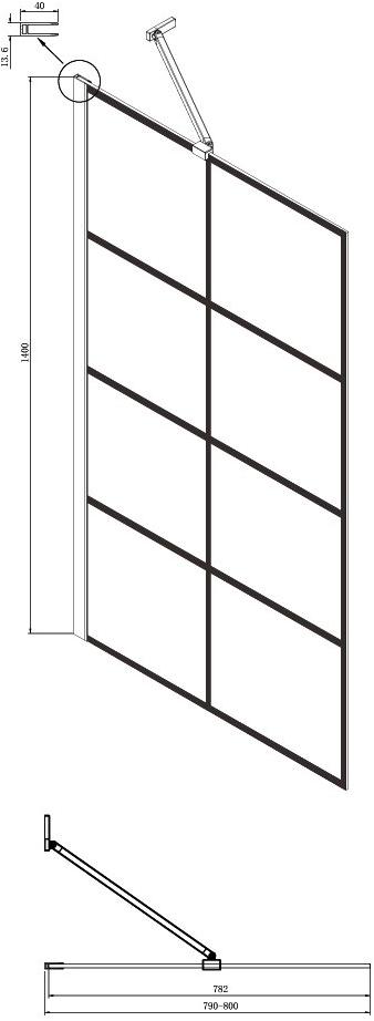 16041209 Душевое ограждения на борт вынны Ambassador Китай Bath Screens - Вид №5