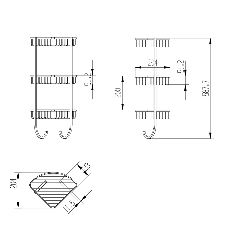 Полка двухъярусная Raiber RBK6606-2, угловая RBK6606-2 Santreyd  - Вид №2