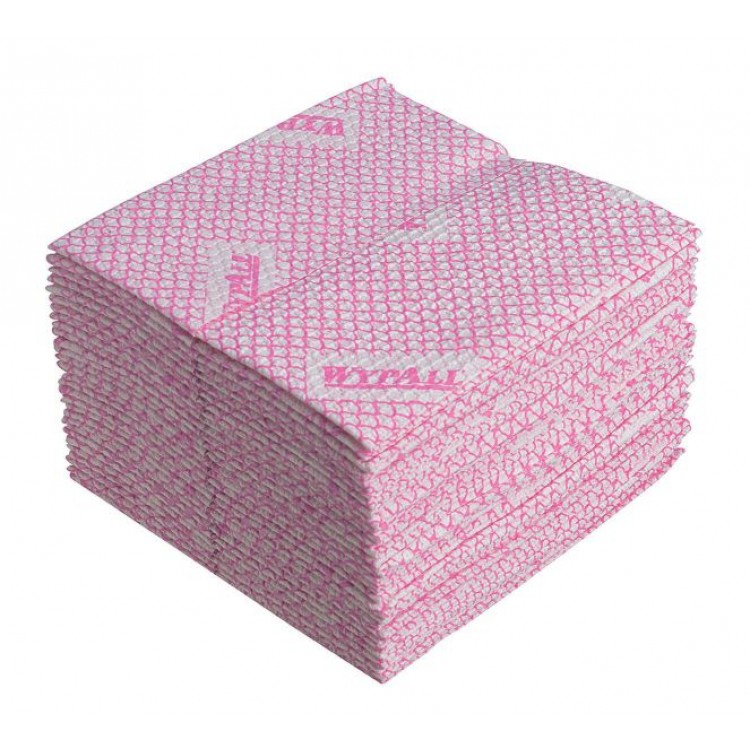 19127 Kimberly Clark Протирочные салфетки листовые Kimberly-Clark WypAll X80 Plus 19127 1-слойный 8 пачек по 30 листов, красный  - Вид №2