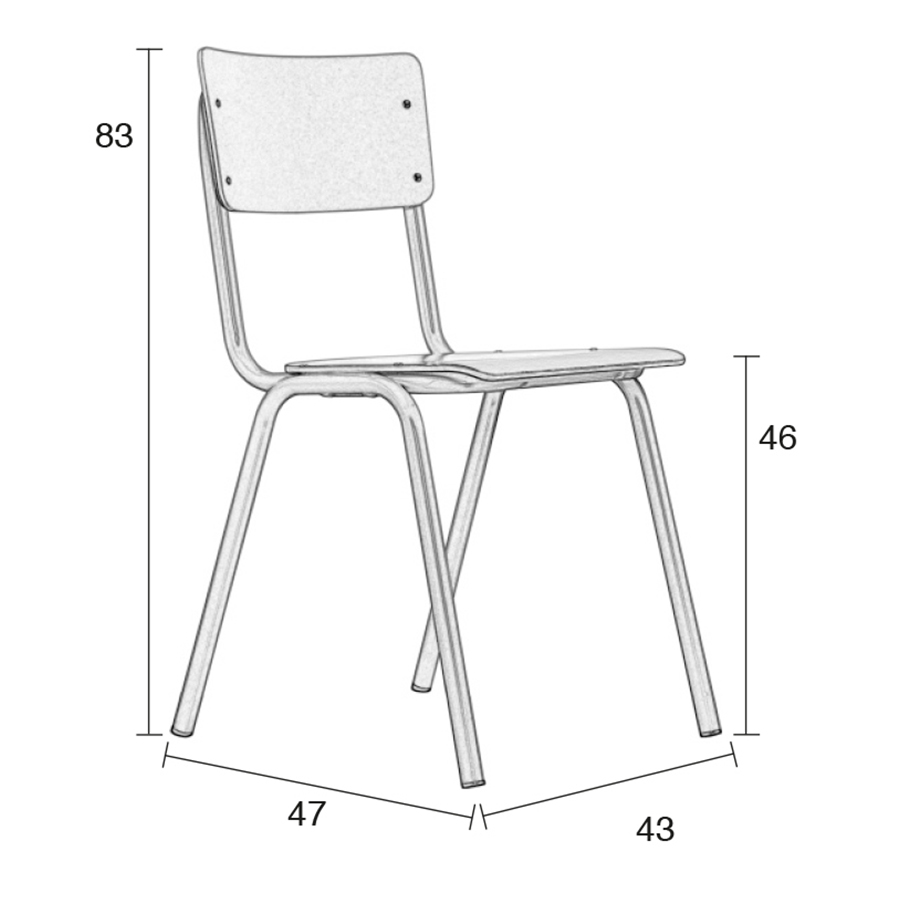 Стул Back to School оранжевый Zuiver 1008204 - Вид №10