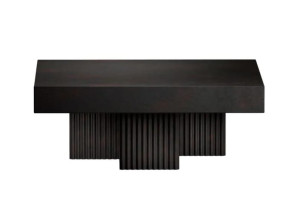 Квадратный низкий журнальный столик из армированного волокнистым цементом и магниевого оксида