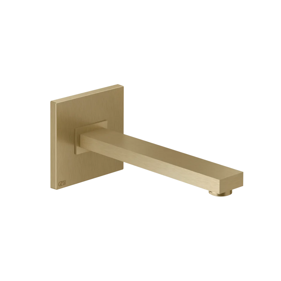 Носик для умывальника 20114 726 Gessi Rettangolo k ТЕПЛАЯ БРОНЗА BR. PVD 20114726