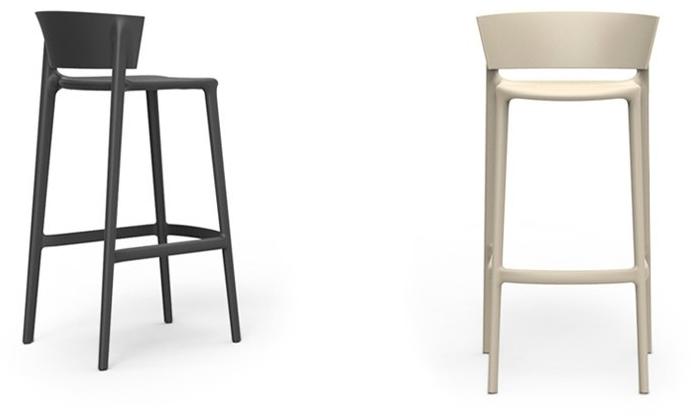 VONDOM Барный стул из полипропилена с подставкой для ног Africa sun-id-1492072 - Вид №6