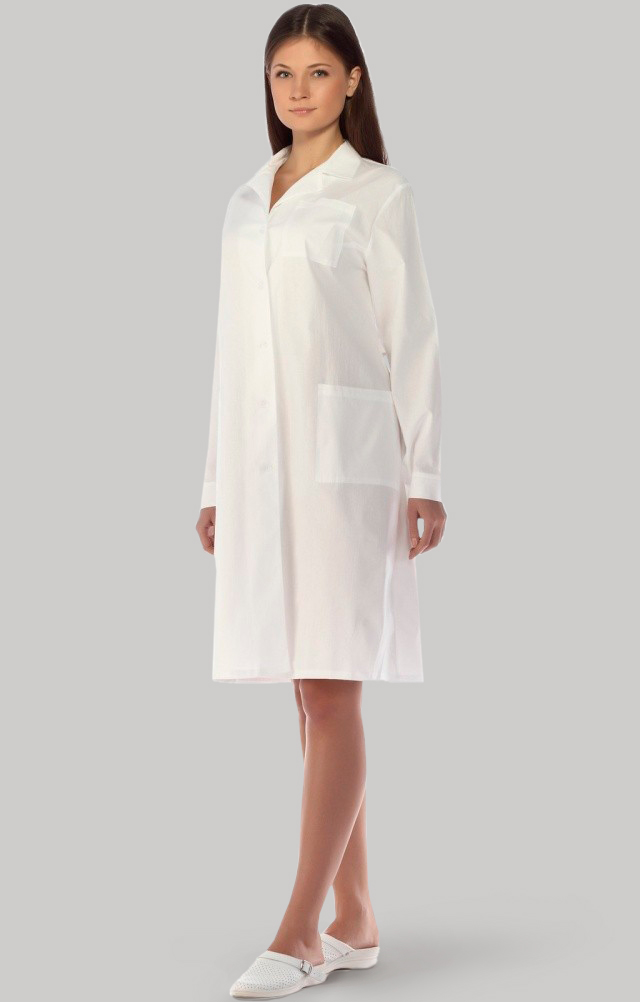 61689 Халат женский белый  Медицинская одежда  размер 44-46/158-164 Спецодежда  - Вид №7