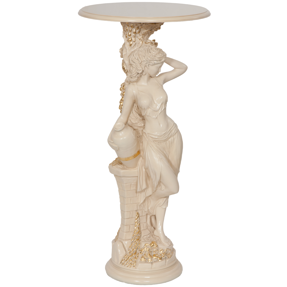 13055,11486 Подставка декоративная Девушка с кувшином Айвори BOGACHO 4627138200322, 4627138232149