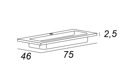 Мебель для ванной CEZARES TIFFANY 75 Bianco opaco 54948 - Вид №6
