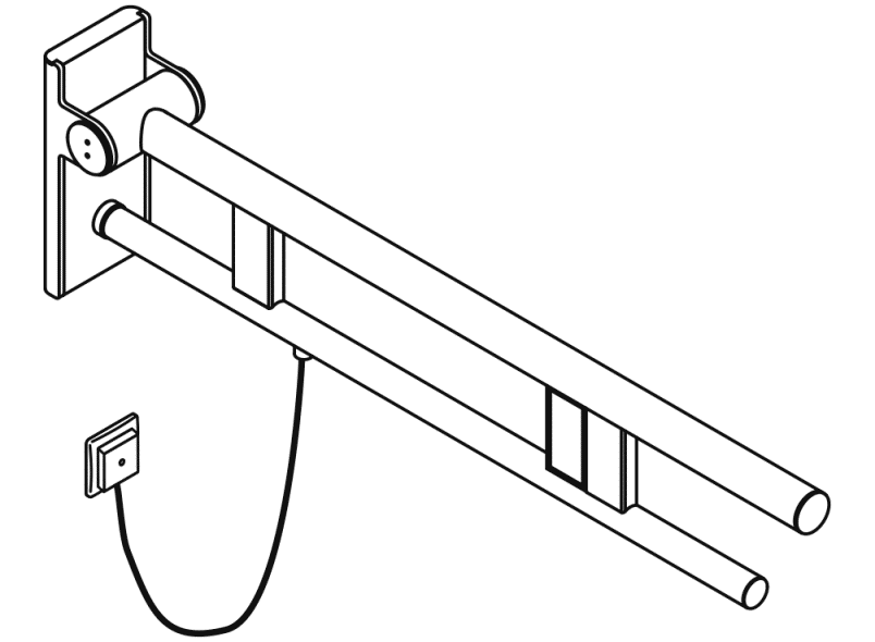 900.50.14740 Двойной шарнирный опорный рельс, конструкция a HEWI Stützen  - Вид №2