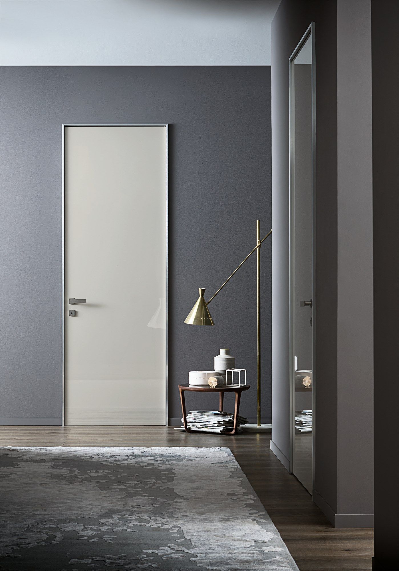 Алюминиевая и стеклянная распашная дверь с выдвижными петлями Lualdi двери ARCH-00112123 - Вид №11