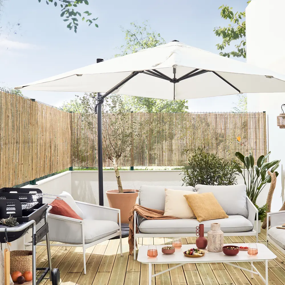 Naterial Aura — садовый зонт с боковой стойкой 286×286 см белый 82232810 STLM-1570652 - Вид №27