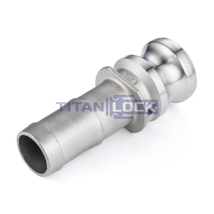 Камлок нержавеющий тип E, ниппель с хвостовиком 1 1/4", AISI316, TL125ESS316 TITAN LOCK  - Вид №3