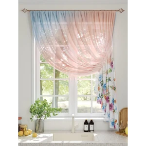 91713107 Штора на шторной ленте Comfy Way Идальго 300x150 см цвет белый STLM-1056396