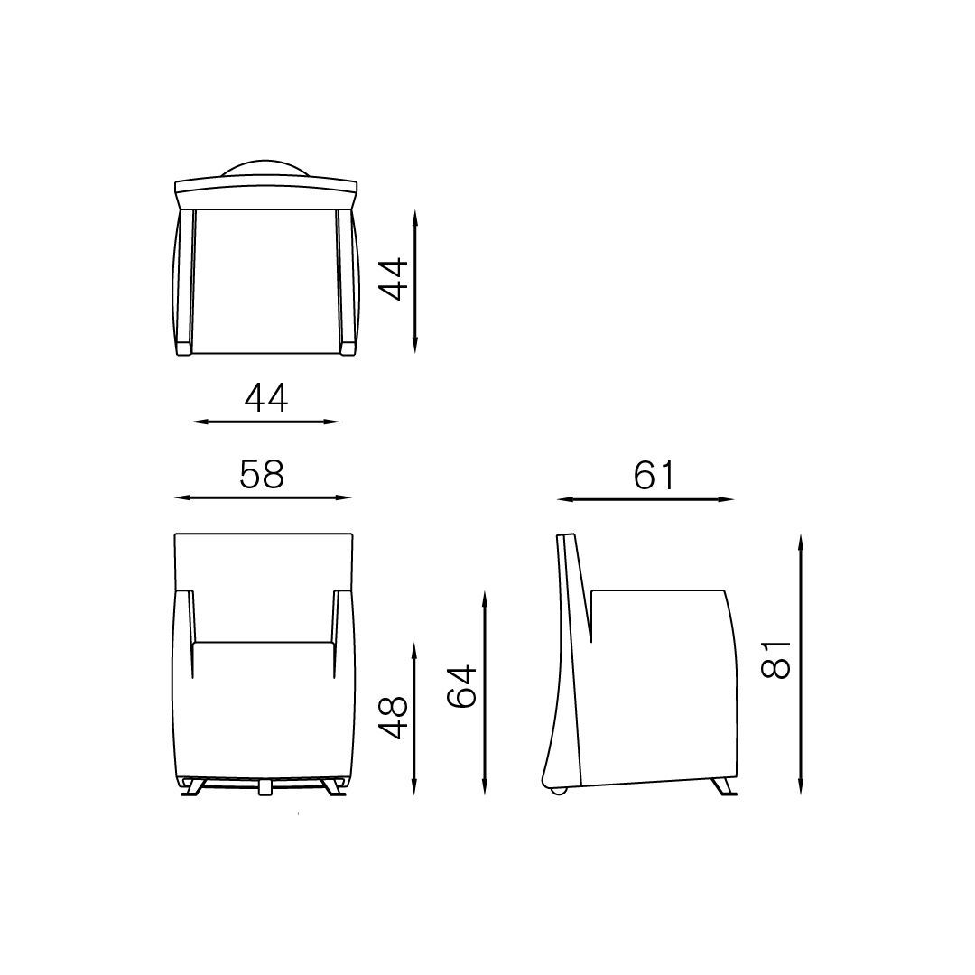 Кресло с подлокотниками BALERI ITALIA CAPRICHAIR ARCH-00016928 - Вид №4
