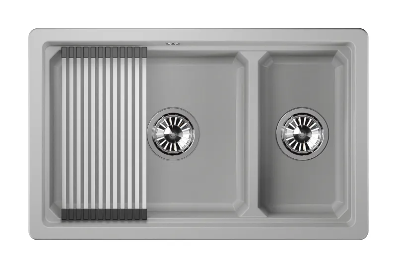 KS-7304U, АРКТИК (БЕЛЫЙ), кухонная мойка, кварц GRANULA Kitchen Space 7304U-ST341 - Вид №1