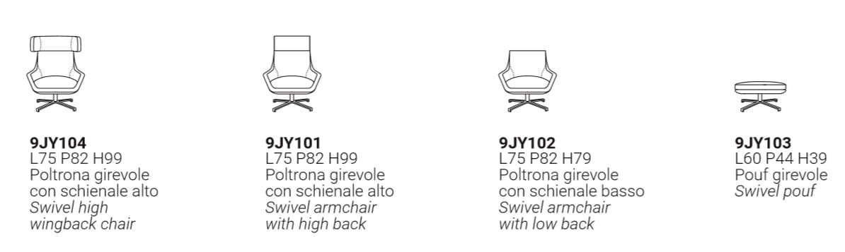 Спицевое кресло с высокой спинкой Marelli JOY ARCH-00034405 - Вид №26