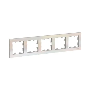 91508927 Рамка для розеток и выключателей Systeme electric Atlasdesign 5 постов цвет жемчуг STLM-1117258