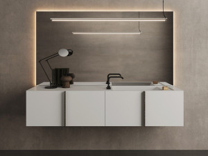 Деревянная секционная одиночная подвесная раковина