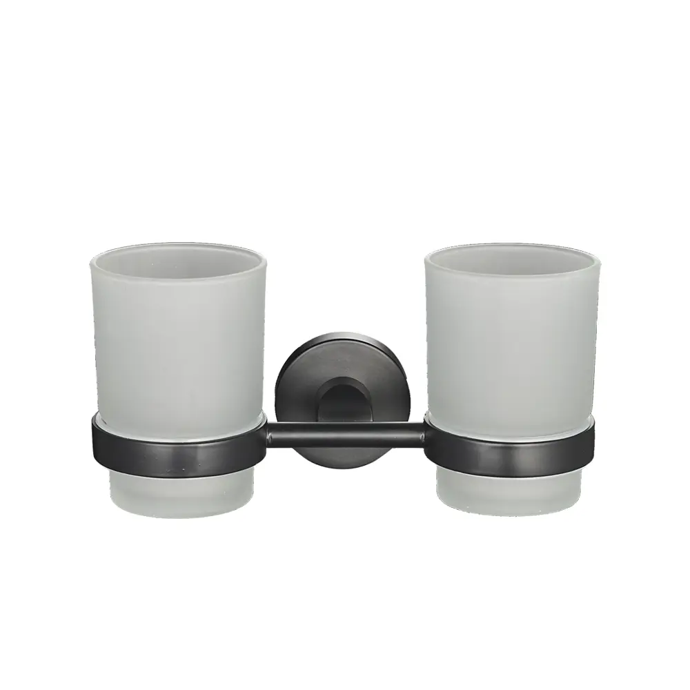 Стакан для зубных щеток Raindrops 20568 стекло цвет черный Black STLM-2189506