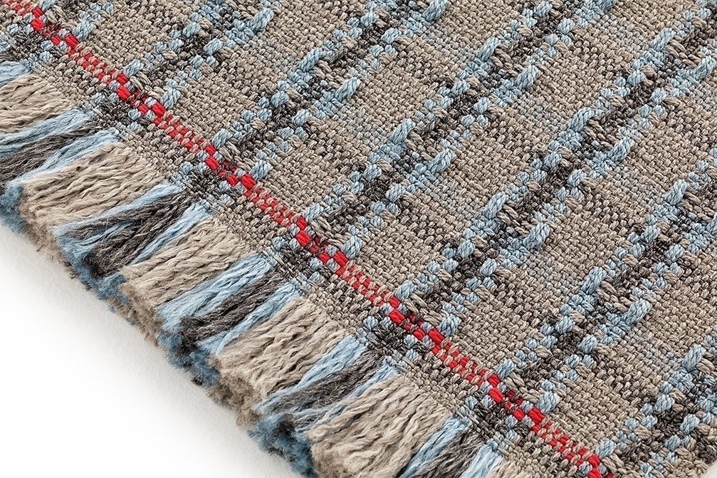 070734 Ковер GL Checks blue 90x200 см GAN Garden Layers - Вид №1