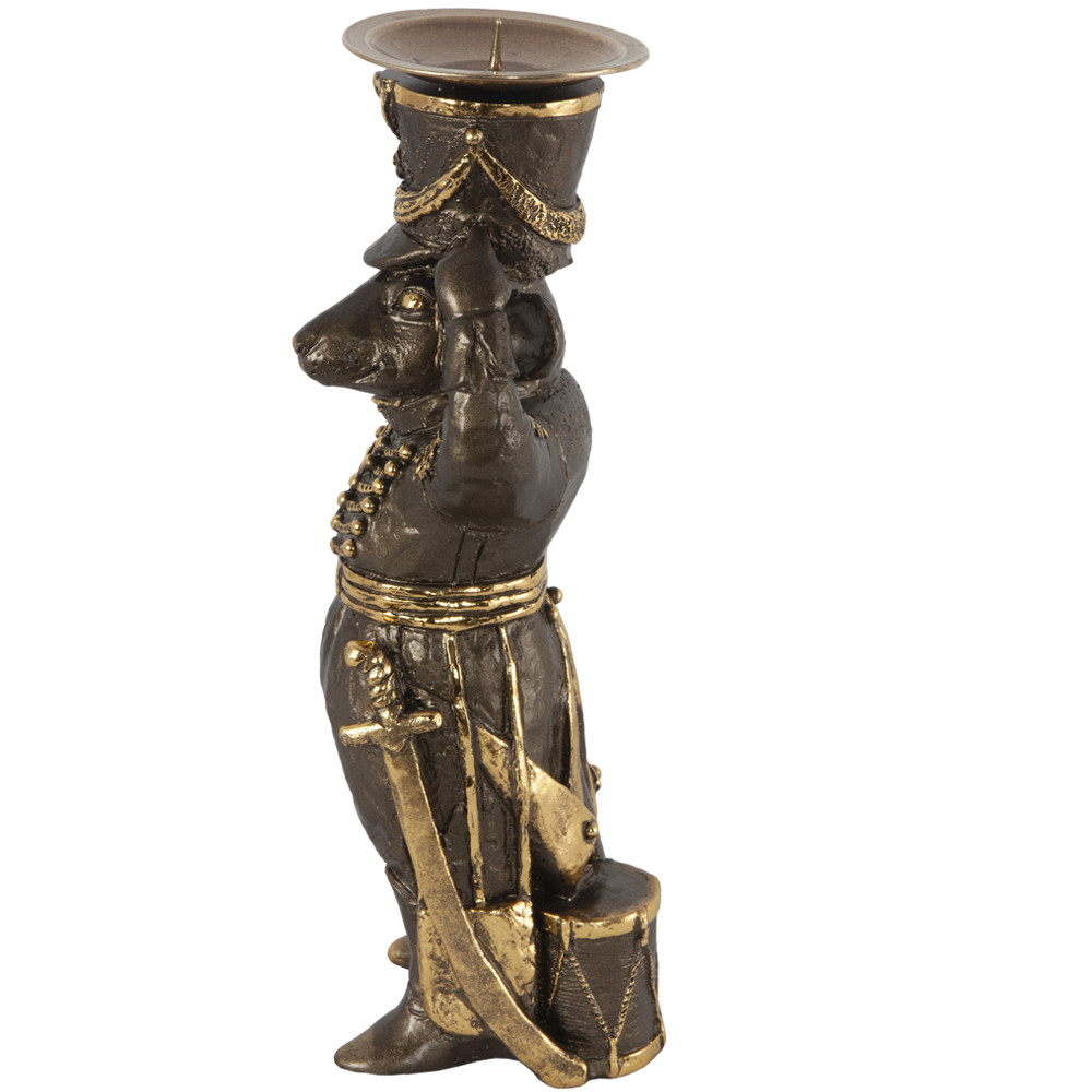 22649 Подсвечник Бравый гусар Бронза BOGACHO 4627174555400 - Вид №6