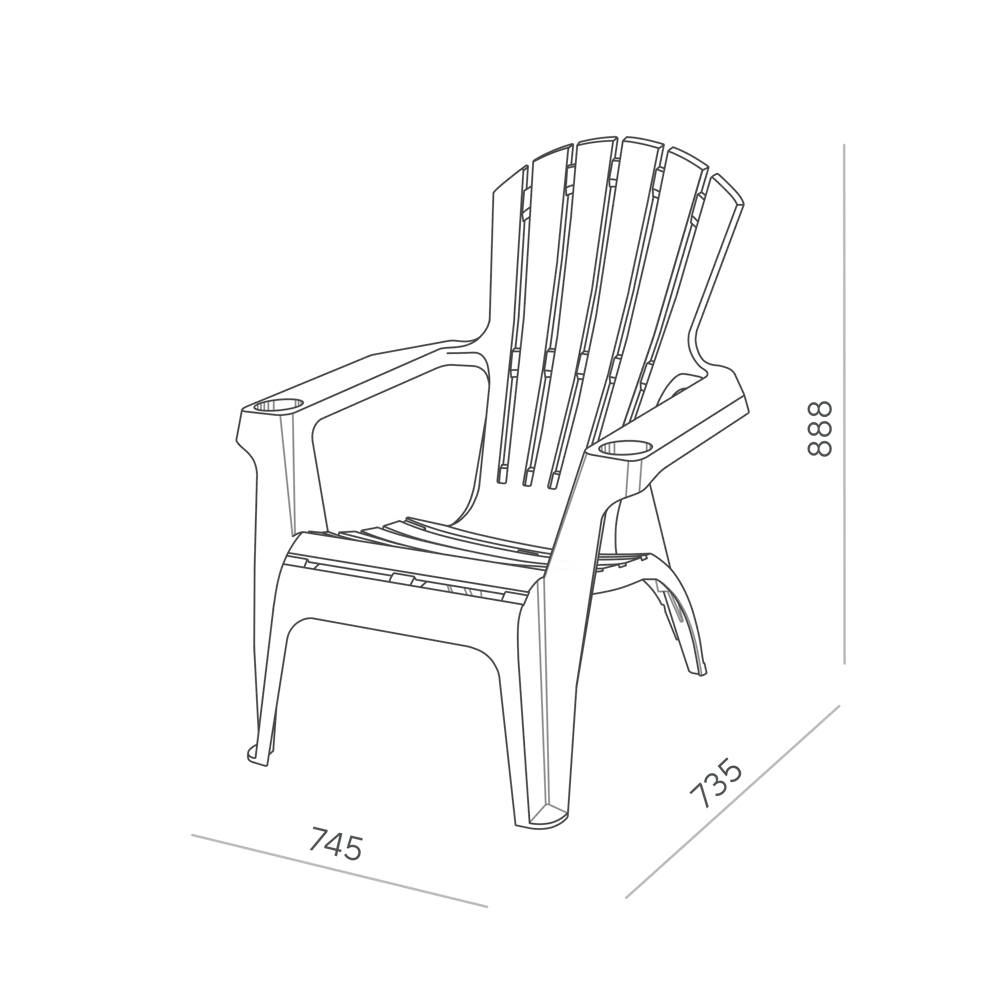 Кресло Мiаmi 73.5x74.5x88.8 см полипропилен темный шоколад ЭЛЛАСТИК-ПЛАСТ STLM-2107269 - Вид №6