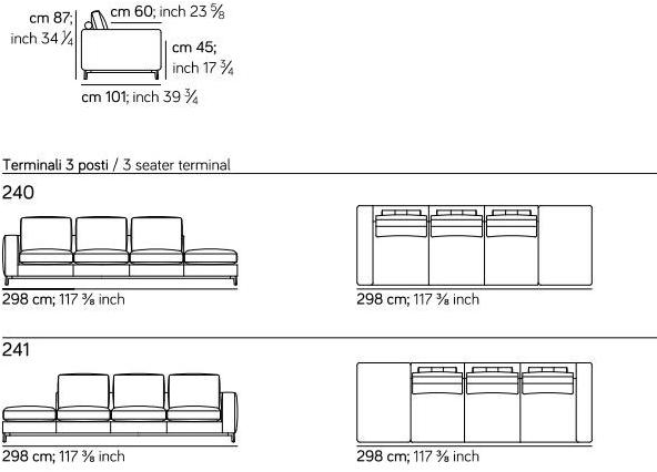 AMURA 5-местный угловой диван в коже Dorsey Am023.022+051 - Вид №8