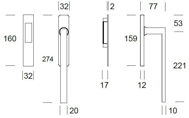 Reguitti Ручка из нержавеющей стали Phoenix Aq01mdq00** - Вид №1