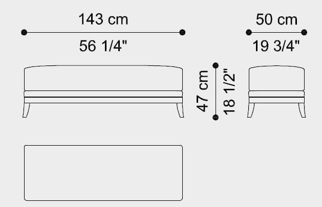 Мягкая скамейка из ткани ETRO Home Interiors Цейлон ARCH-00091986 - Вид №2