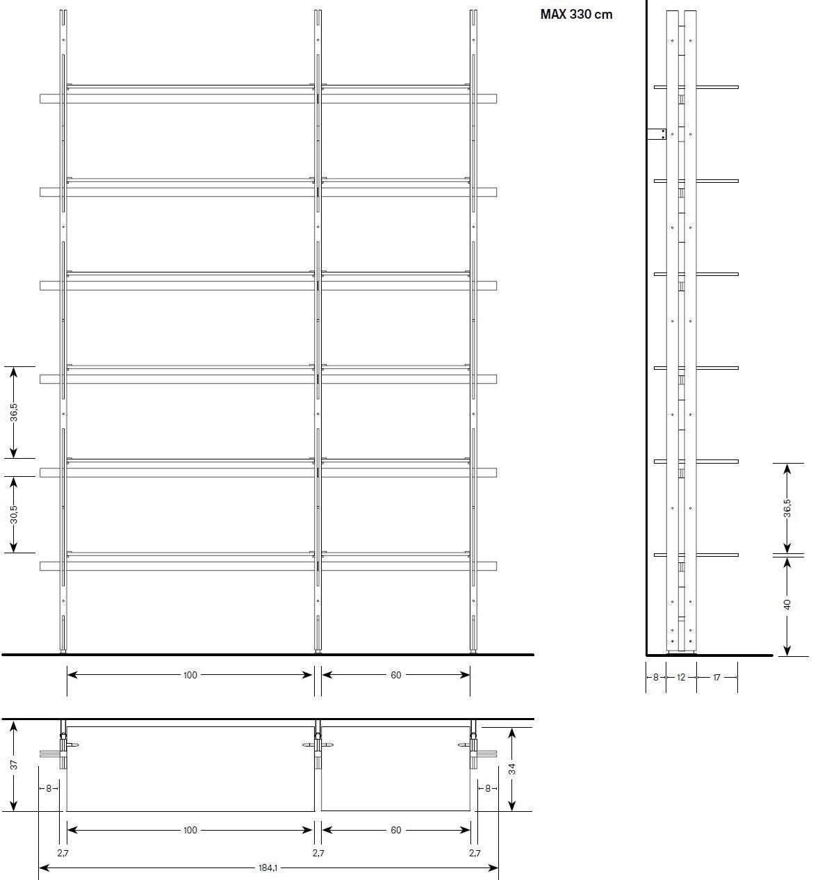 Tonelli Design Модульный книжный шкаф из дерева и стекла sun-id-1477283 - Вид №6