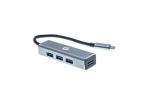 16201467 Кабель-концентратор USB 3.1 Type-C/m - 4 port USB3.0/f, Aluminum Shell DH310A VCOM