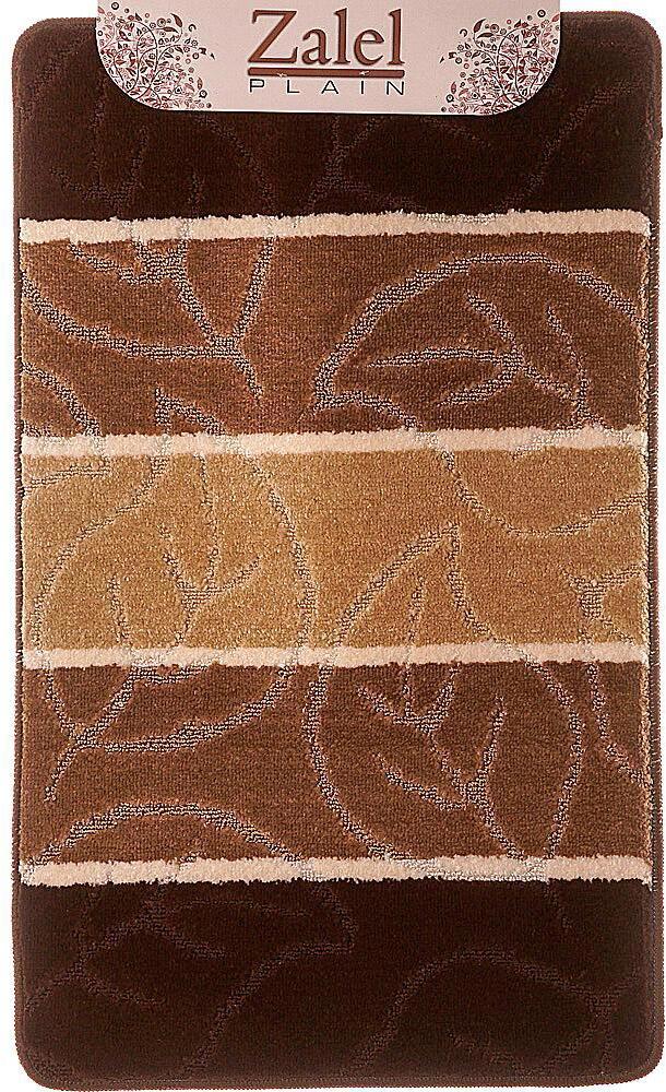 90434653 Коврик для ванной комнаты s60100_brown 100х60см цвет коричневый STLM-0224635 ZALEL