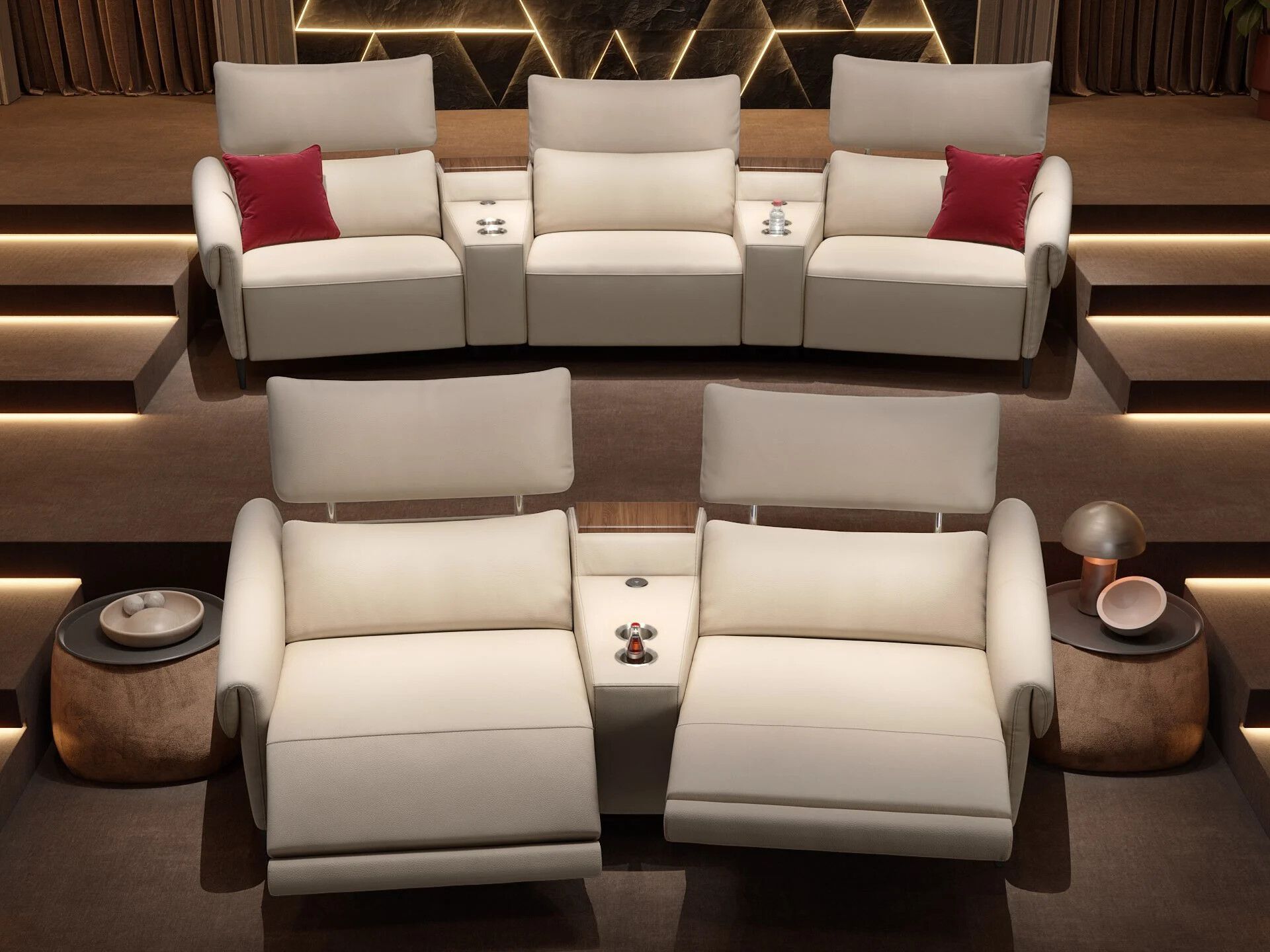 2-местный кожаный диван Sofanella Bienno Kino ARCH-00146125 - Вид №6