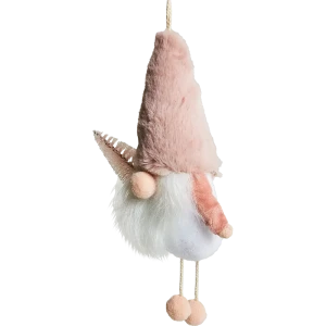 87036533 Елочная игрушка Гном 20x8 цвет розовый STLM-1548889
