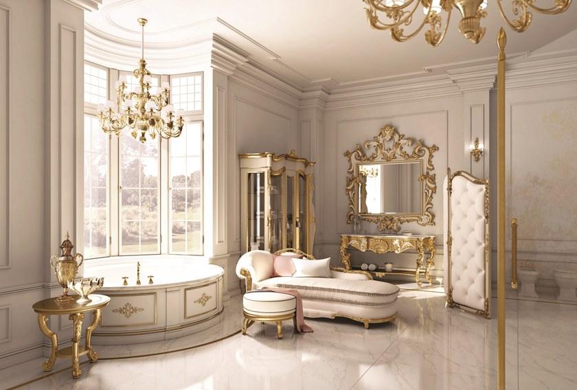 Andrea Fanfani Круглый журнальный столик из листового золота Opera 6002/t - Вид №1