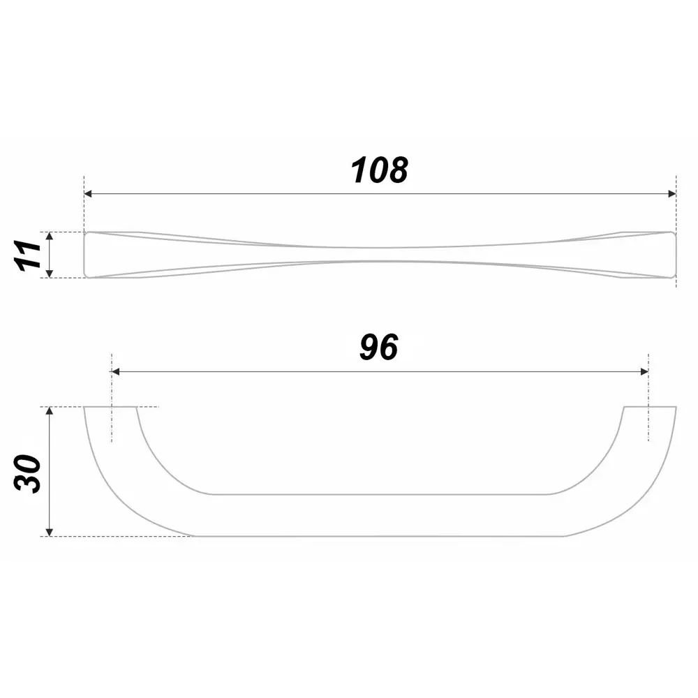 Мебельная ручка-скоба RS442BAZ.4 античный цинк 96 мм BOYARD STLM-2024513 - Вид №1