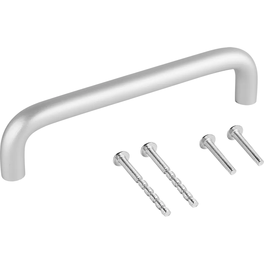 86899263 Ручка-скоба мебельная Inutilis ЦАМ 128 мм цвет матовый хром STLM-1008329 PALLADIUM  - Вид №2