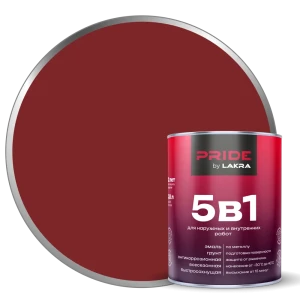 ЛАКРА Грунт-эмаль 5 в 1 по ржавчине оксид красный 0.8 л 89410851