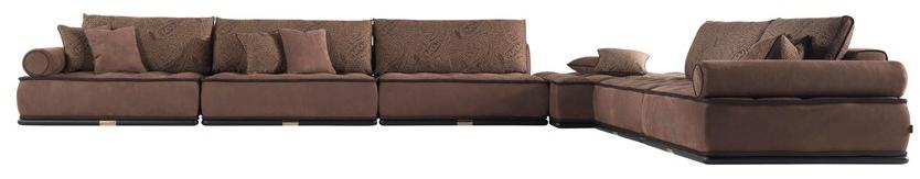 ETRO Home Interiors Стеганый модульный диван из нубука Woodstock E.wo2.213.f - Вид №1