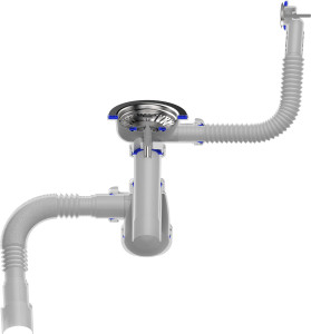 90674117 Сифон для мойки B0139-20-MR 3 1/2"х40 мм STLM-0332927 AQUANT